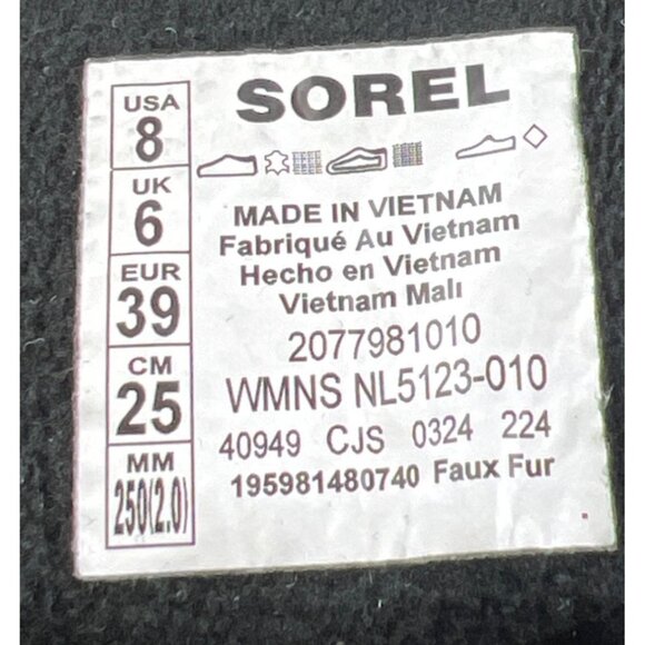 Sorel Explorer Joan III Women's Boots Waterproof Insulated Black Suede  8 NEW - Picture 10 of 10